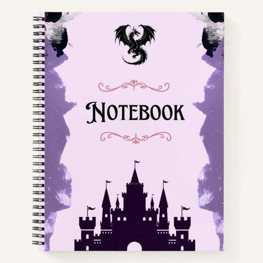 Dragon Castle Fantasy Notebook Notizblock (Vorderseite)