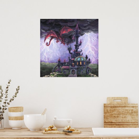 Dragon Castle Poster (Küche)