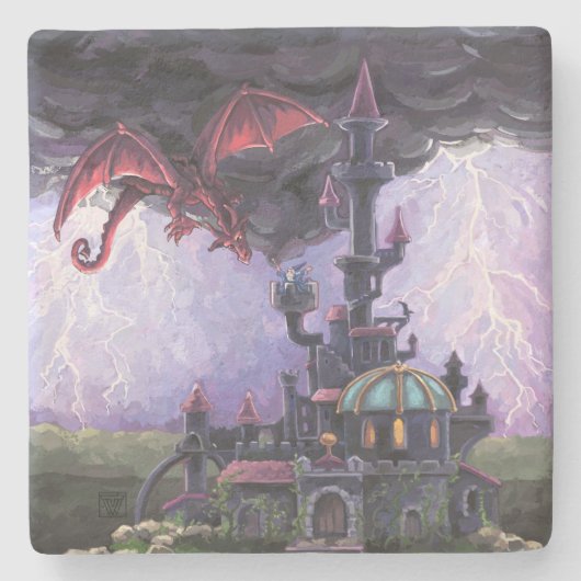 Dragon Castle Steinuntersetzer (Vorderseite)