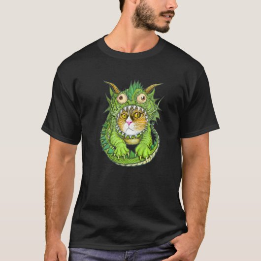 Dragon Cat Morgana By Miskel T-Shirt (Vorderseite)