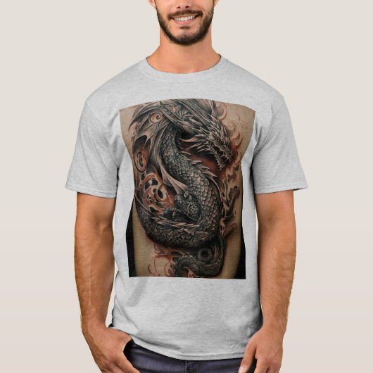 Dragon Celtic Abstrakt Tattoo T - Shirt Design (Vorderseite)