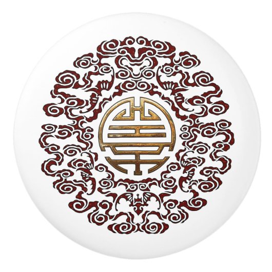 Dragon Chakra Keramikknauf (Vorderseite)