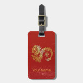 Dragon Chinese Zodiac Horoskop Sternzeichen Gepäckanhänger (Vorderseite vertikal)