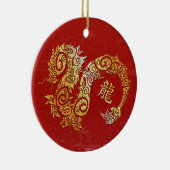 Dragon Chinese Zodiac Horoskop Sternzeichen Keramik Ornament (Rechts)