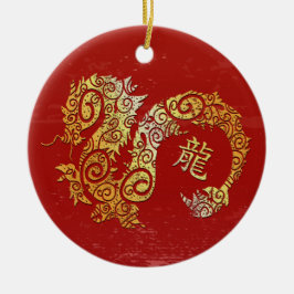 Dragon Chinese Zodiac Horoskop Sternzeichen Keramik Ornament
