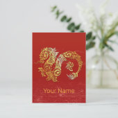 Dragon Chinese Zodiac Horoskop Sternzeichen Postkarte (Stehend Vorderseite)