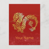 Dragon Chinese Zodiac Horoskop Sternzeichen Postkarte (Vorderseite)