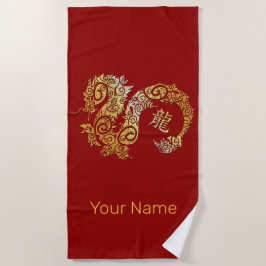 Dragon Chinese Zodiac Horoskop Sternzeichen Strandtuch