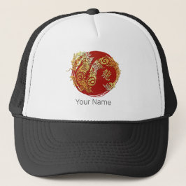 Dragon Chinese Zodiac Horoskop Sternzeichen Truckerkappe