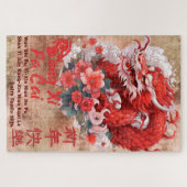 Dragon Chinesisches Neujahr 2024 Gong Xi Fa Cai-Lu Puzzle (Horizontal)