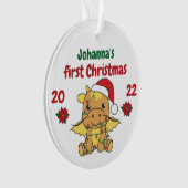 Dragon Christmas Babys erste Weihnachten Ornament (Vorderseite)