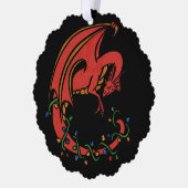 Dragon Christmas Ornament Karte (Links)