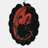 Dragon Christmas Ornament Karte (Links)