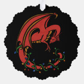 Dragon Christmas Ornament Karte (Rückseite)