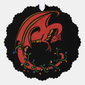Dragon Christmas Ornament Karte (Vorderseite)
