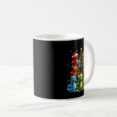 Dragon Christmas Tree Squad Santa Hat Fantasy Myth Kaffeetasse (VorderseiteRechts)