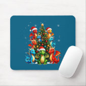 Dragon Christmas Tree Squad Santa Hat Fantasy Myth Mousepad (Mit Mouse)