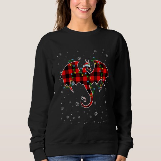 Dragon Christmas Weihnachtsmannmütze Niedlicher Ti Sweatshirt (Vorderseite)