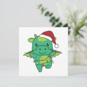Dragon Christmas Winter Animals Dragon Feiertagskarte (Stehend Vorderseite)