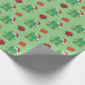 Dragon Christmas Winter Animals Dragon Holiday Geschenkpapier (Ecke)