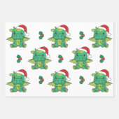 Dragon Christmas Winter Animals Holiday Dragons Geschenkpapier Set (Vorderseite 2)
