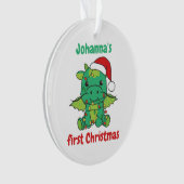 Dragon Christmas Winter Babys erste Weihnachten Ornament (Vorderseite)