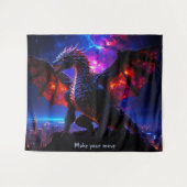 Dragon City 001 Tapestry Wandteppich (Vorderseite (Horizontal))