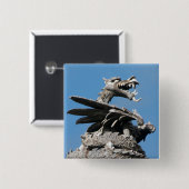Dragon, City Hall Cardiff, Wales, UK Button (Vorne & Hinten)
