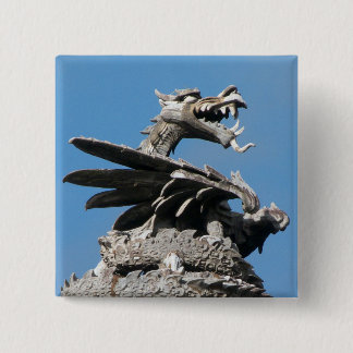 Dragon, City Hall Cardiff, Wales, UK Button