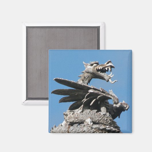 Dragon, City Hall Cardiff, Wales, UK Magnet (Vorderseite/Rückseite)