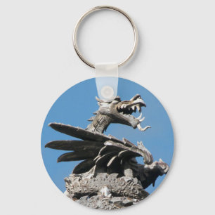 Dragon, City Hall Cardiff, Wales, UK Schlüsselanhänger