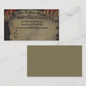 Dragon Claw on Scroll Business Card Visitenkarte (Vorne/Hinten)