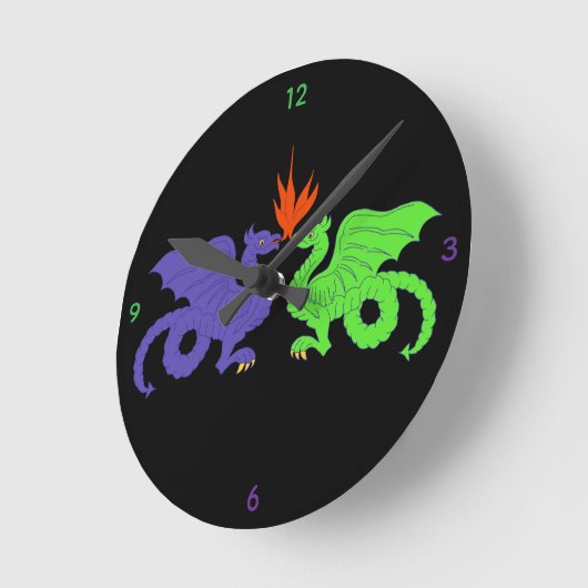 Dragon Clock Runde Wanduhr (Winkel)
