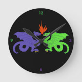 Dragon Clock Runde Wanduhr (Vorderseite)