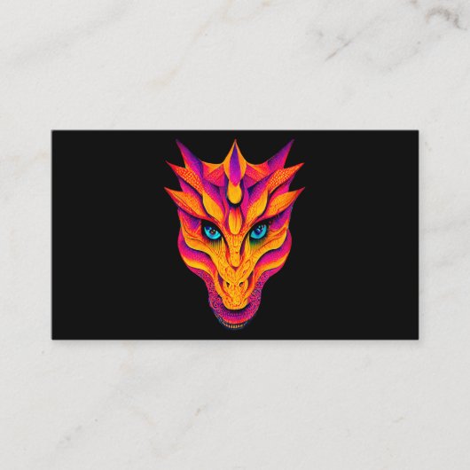 Dragon Colorful Pop Art Graphic Artwork Design Visitenkarte (Vorderseite)