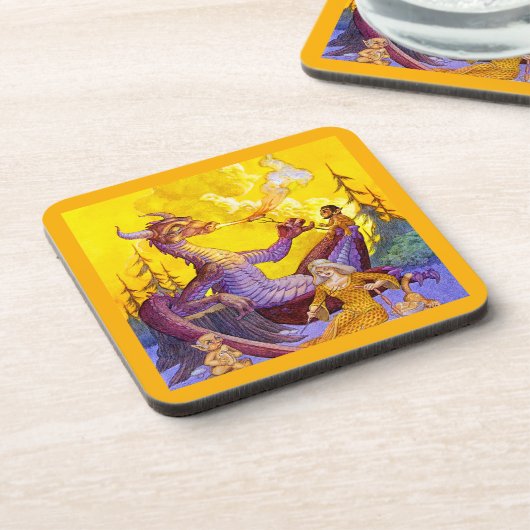 Dragon Cookout Getränkeuntersetzer (Linke Seite)