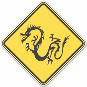 Dragon Crossing Aufkleber
