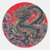 Dragon Custom Round Stickers (Vorderseite)