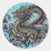 Dragon Custom Round Stickers (Vorderseite)