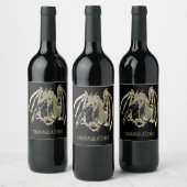 Dragon Custom Text ConDRAGlationen Weinetikett (Flaschen)