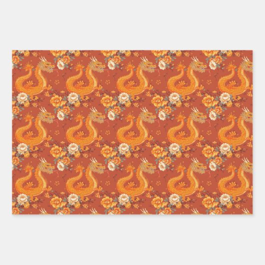 Dragon Dance Wrapping Dance Geschenkpapier Set (Vorderseite 3)