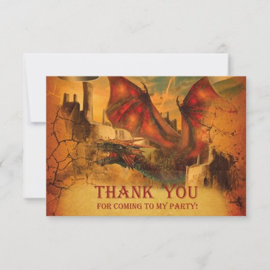 Dragon Dankeschön Karte (Vorderseite)