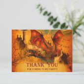 Dragon Dankeschön Karte (Stehend Vorderseite)