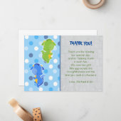 Dragon Dankeschön Kartennotiz Twins Boy Mitteilungskarte (Vorderseite/Rückseite Beispiel)