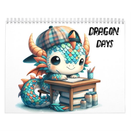 Dragon Days Illustriert Style Kids Kalender (Titelbild)