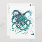 Dragon d'eau postkarte (Vorne/Hinten)