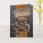 Dragon der Geburtstagskarte Karte (Gelbe Blume)