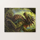 Dragon des grünen Goldenen Waldes Puzzle (Horizontal)