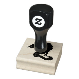 Dragon Design auf Rubber-Briefmarke Gummistempel