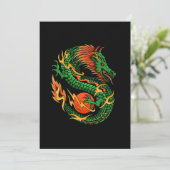 Dragon Design Illustration Einladung (Stehend Vorderseite)